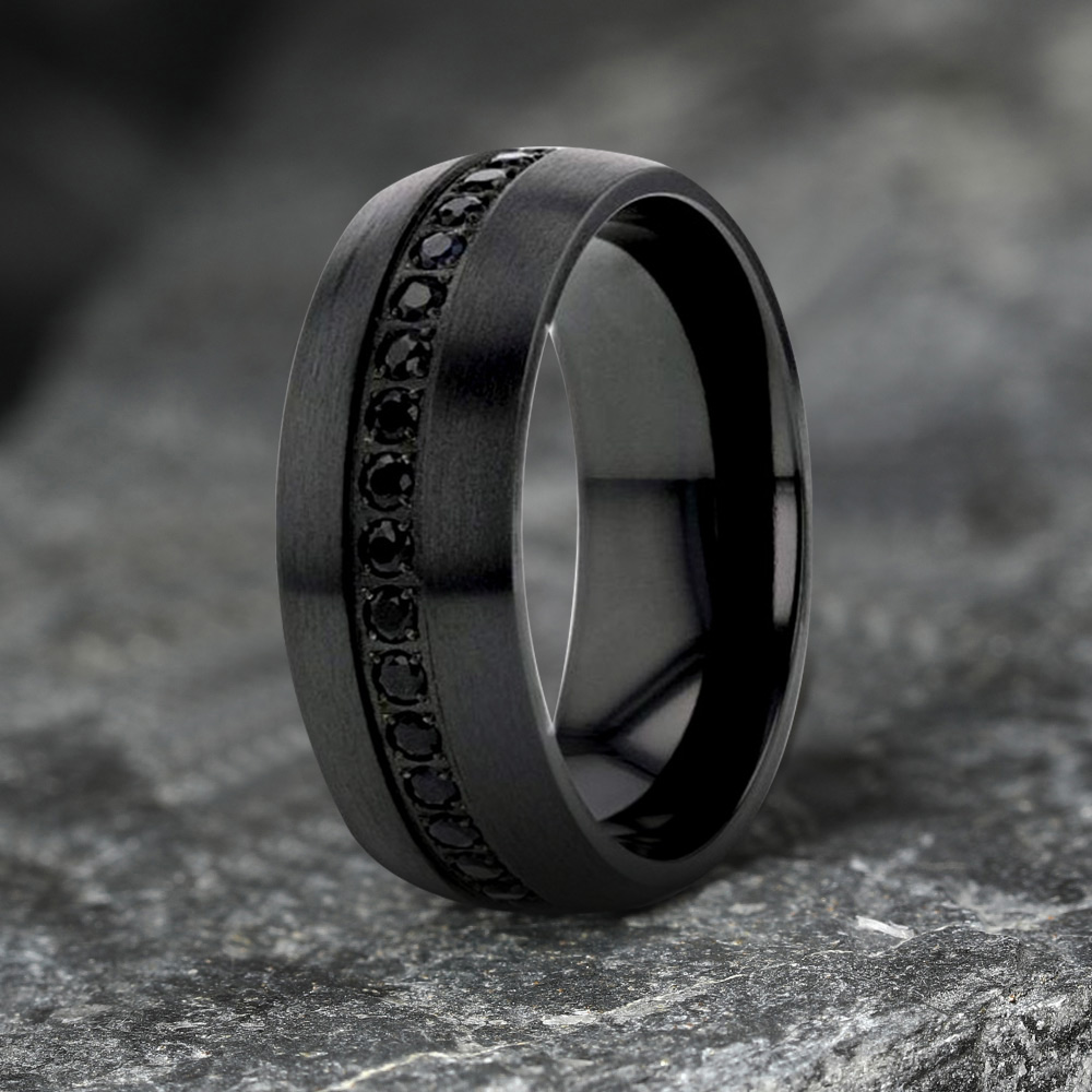 Shadow Forged | Black Tungsten Men's Wedding Bands - Gentlebands